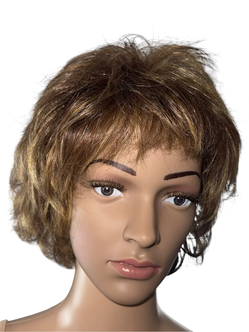 Estetica Designs Classique Wig Caramel Kiss Short Layered Shag Halloween Costume
